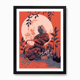 Female Samurai Onna Musha Illustration 18 Art Print
