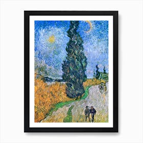 Road With Cypress And Star (1890), Vincent Van Gogh Art Print