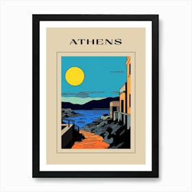 Minimal Design Style Of Athens, Greece 2 Poster Art Print