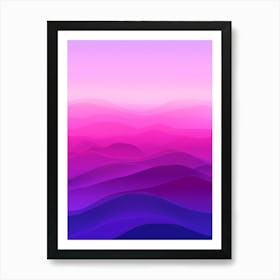 Abstract Purple And Pink Sunset Background Art Print