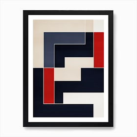 Abstract Echoes; Geometric Art Of The Mid Century Art Print