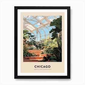 Garfield Park Conservatory Chicago Travel Poster Art Print