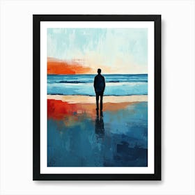 Sunset On The Beach, Minimalism Art Print