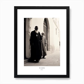 Poster Of Rome, Italy, Black And White Analogue Photography 4 Art Print