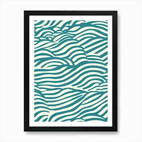 Wild Wavy Waves Art Print