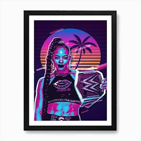 Bianca Belair 80s Retro Art Print