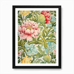 Floral Wallpaper 123 Art Print