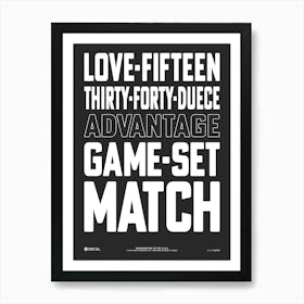 Tennis Scores Poster