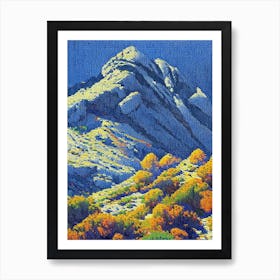 Sierra Nevada National Park Spain Pointillism Art Print