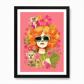 Flower Power Kitsch 8 Art Print