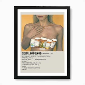 Digital Druglord By Blackbear 2017 Poster Art Print