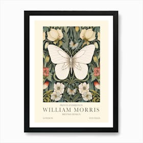 William Morris Print Exhibition Poster Butterfly Art Print Art Print