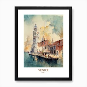 Venice Italy Watercolour Travel Art Print