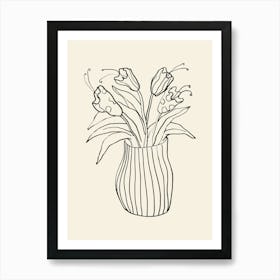 Floral Beige Art Poster_1981643 Art Print