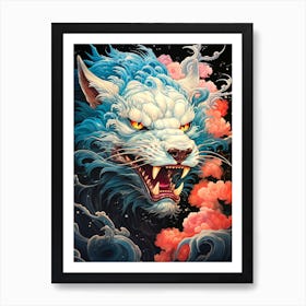 Japanese Wolf Art Print