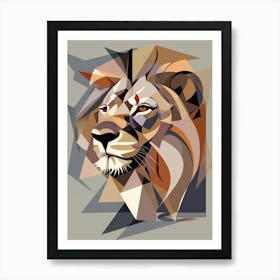 Abstract Lion 4 Art Print