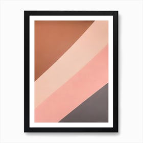 Pink, Beige, And Brown Art Print
