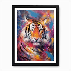 Tiger Abstract Expressionism 1 Art Print