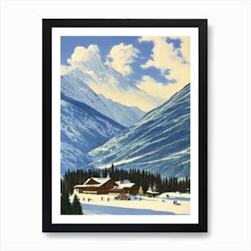 Kranjska Gora, Slovenia Ski Resort Vintage Landscape 1 Skiing Poster Art Print
