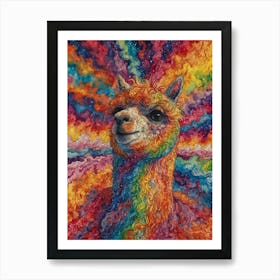 Rainbow Llama Art Print