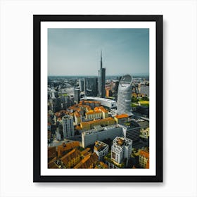 Milan City Poster. Italy Street Art Art Print