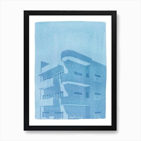 Bauhaus Blue Art Print