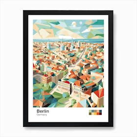 Berlin, Germany, Geometric Illustration 1 Poster Art Print