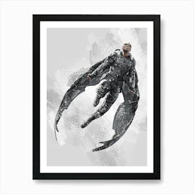 Avengers Falcon Watercolor Art Print