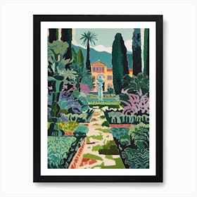 Giardini Di Boboli Gardens, Italy, Painting 2 Art Print