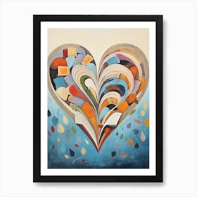 Swirl Book Heart Art Print