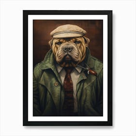 Gangster Dog Chinese Shar Pei Art Print