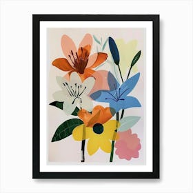 Painted Florals Lily 1 Art Print