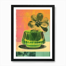 Green Jelly Retro Collage 5 Art Print