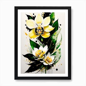 Yellow Orchids 1 Art Print