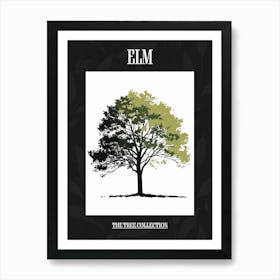 Elm Tree Pixel Illustration 4 Poster Art Print