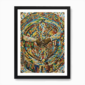 Mosaic Mosaic Art, Mosaic Art, Mosaic Art, Mosaic Art Art Print