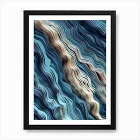 Abstract Wave Pattern Art Print