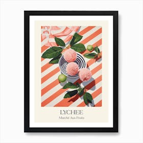 Marche Aux Fruits Lychee Fruit Summer Illustration 3 Art Print