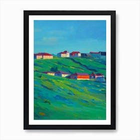 Altyn Blue Oil Painting 1  Art Print