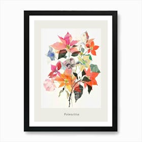 Poinsettia 2 Collage Flower Bouquet Poster Art Print