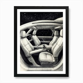 Space Car 1 Art Print