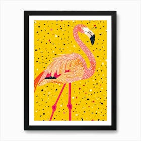 Yellow Flamingo 3 Art Print