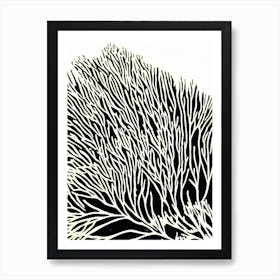 Acropora Jacquelineae Iii Linocut Art Print