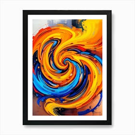 Flux Schnell A Mesmerizing Abstract Artwork That Exudes Dynami 1 Art Print