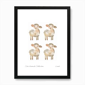 Cute Animals Collection Lamb 1 Art Print
