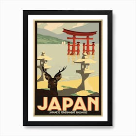 Japan Japanese Goverment Railways Vintage Poster Art Print