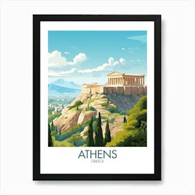 Athens Travel Print City Greece Gift Art Print