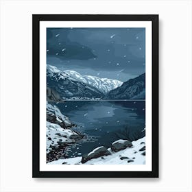 Winter Landscape Painting Art Print