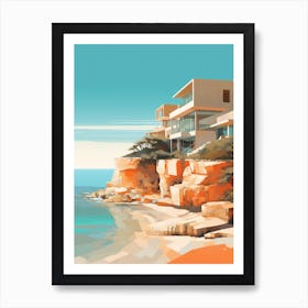 Art Hyams Beach Australia Mediterranean Style Illustration 1 Art Print