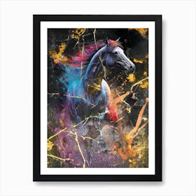 Horse Art Painting Drawing Vintage Retro Illustration Design 15 Art Print